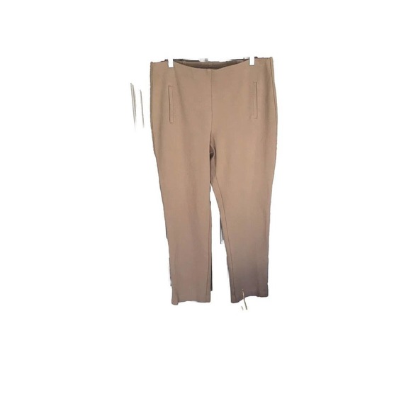 Chico's Slacks Women's Sz1 Tan Cotton/Spandex Cropped Pre-Owned - Picture 1 of 9